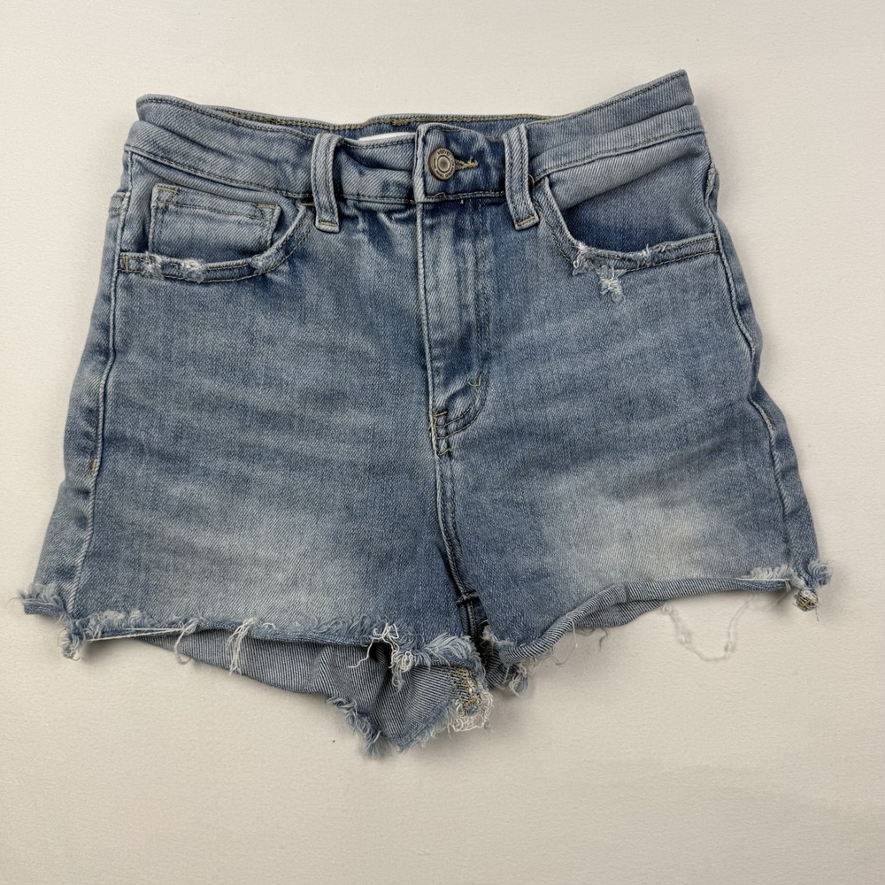 VERVET Women's Jean Shorts Denim Frayed Ripped Distressed‎ Size S